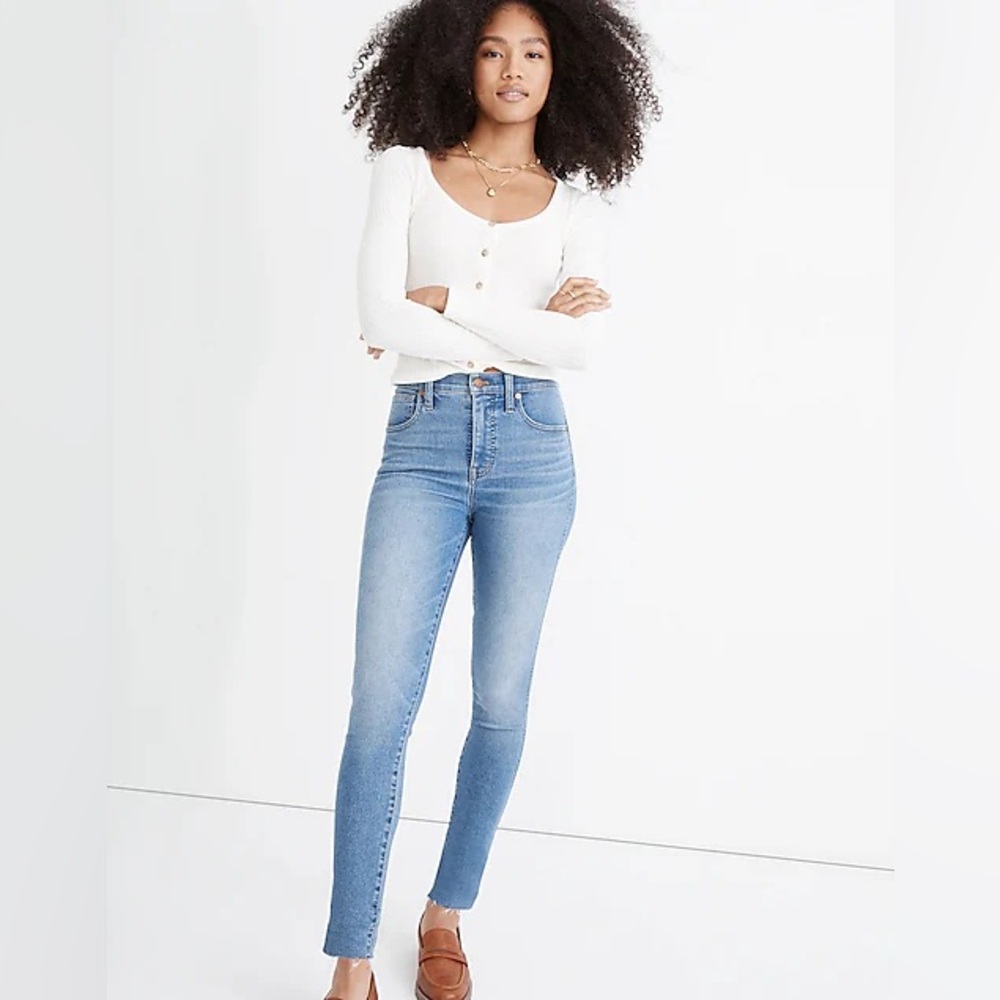 Madewell 9” high rise skinny denim jeans